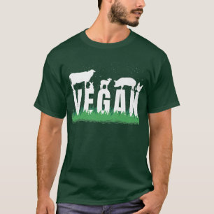 Vegane Silhouette Veggie Kuh Prämie T-Shirt