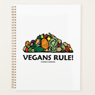 Vegane sind die Besten! Haufen von Gemüse Planer