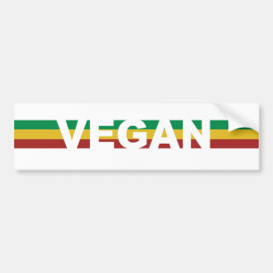 Vegane Streifen Rasta Autoaufkleber
