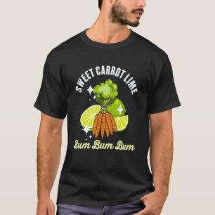 Vegane süße Karotten-Limetten-Vollwertkost auf pfl T-Shirt