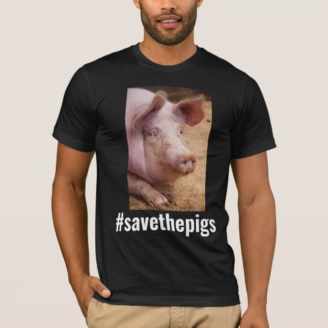 VEGANE T - SHIRT, RETT DER SCHWEINEPEST-T-SHIRTS T-Shirt (Vorderseite)