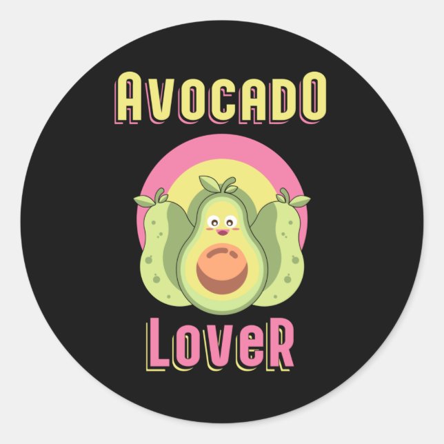 Vegane Tierrechte Avocado Veganism Funny Gift Runder Aufkleber (Vorderseite)
