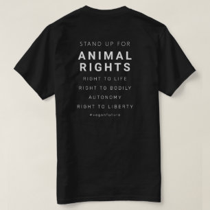 Vegane Tierrechte Minimaler T - Shirt für Typograf
