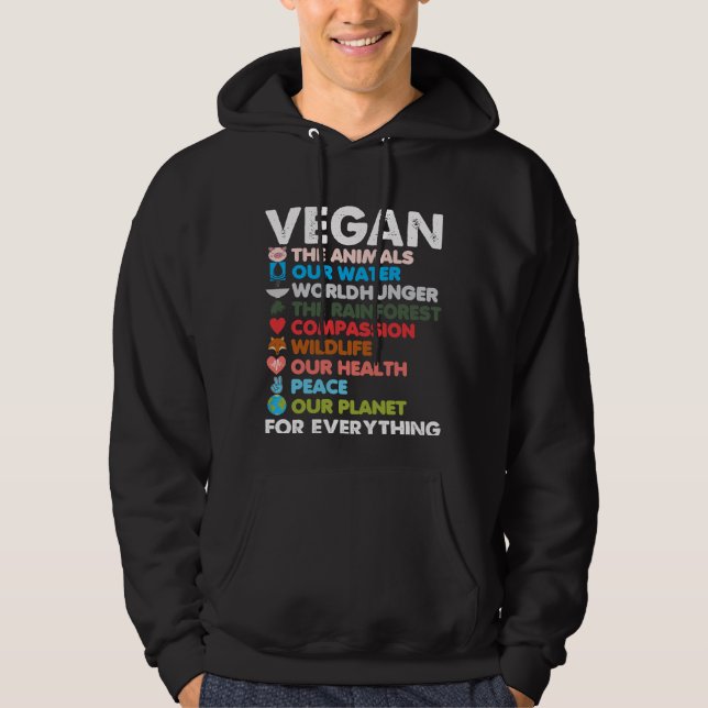 Vegane Tierrechte Schutz des Planeten Erde Hoodie (Vorderseite)