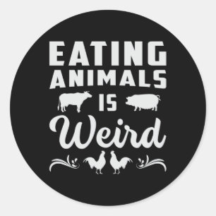 Vegane Tierrechte Veganismus Veggie Funny Geschenk Runder Aufkleber