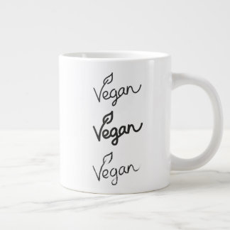 Vegane Typografie-Knochen-China-Tasse Jumbo-Tasse