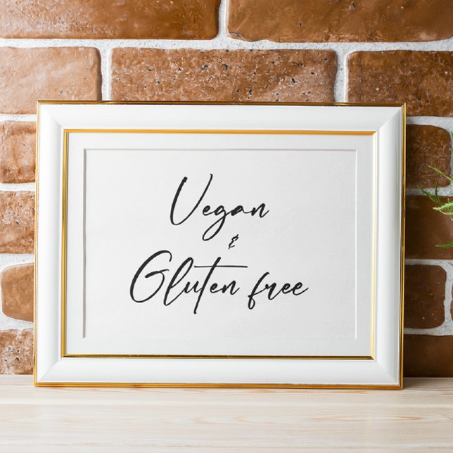 Vegane und glutenfreie Tabletop Plaque mit Easel Poster (Von Creator hochgeladen)
