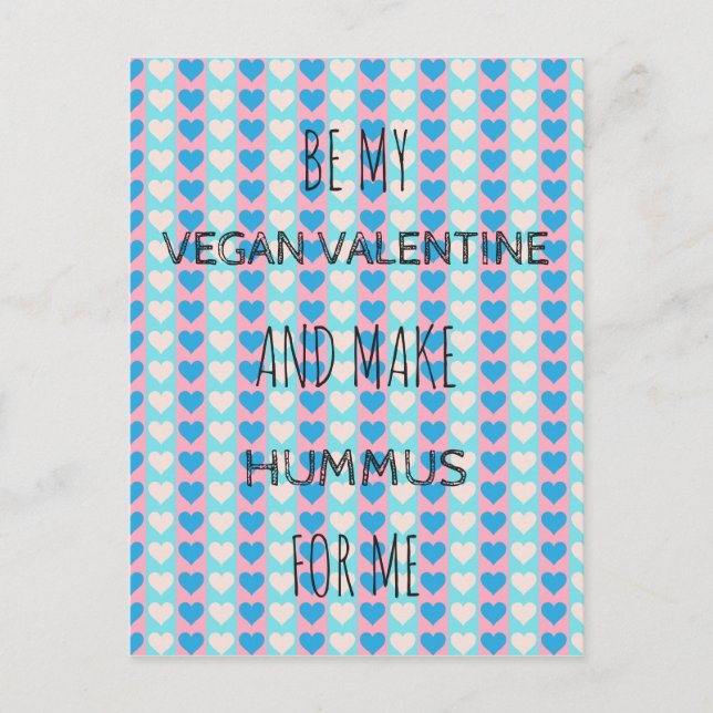 VEGANE VALENTINE Postkarte für Vegans (Vorderseite)