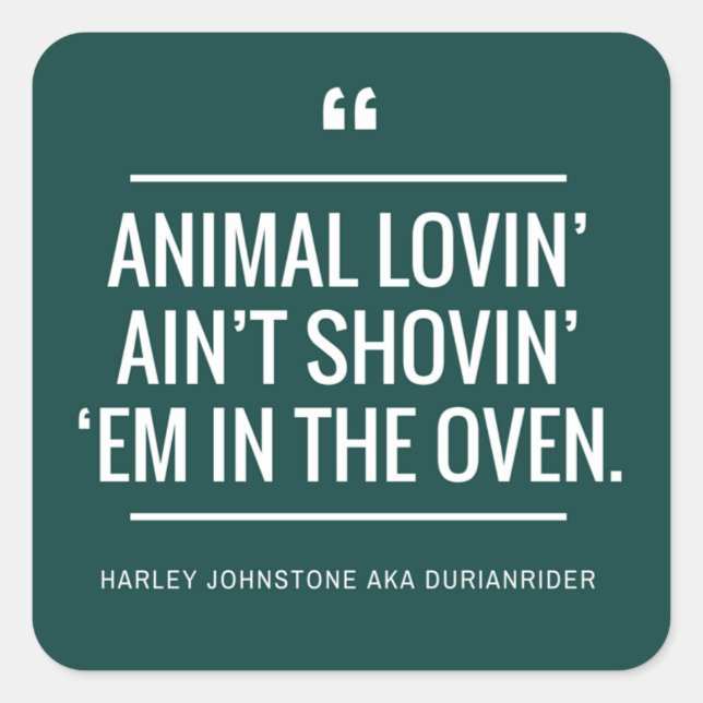 Vegane vegetarische Aufkleber für Tierschutzliebha (Vorderseite)