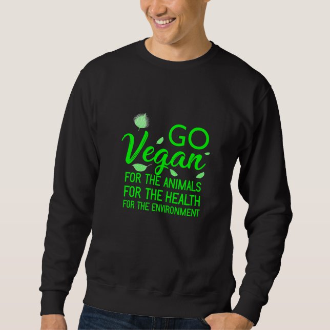 Vegane Veggie Gemüse gesunde Tiere Sweatshirt (Vorderseite)