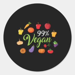 Vegane Veggie Tierrechte Veganismus Funny Gift Runder Aufkleber