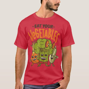 Vegane Veggie Vegetarier essen Ihre Gemüse T-Shirt