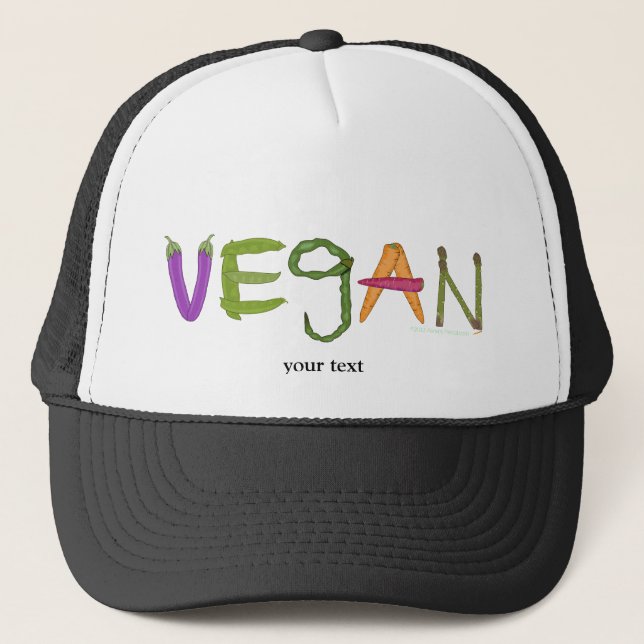 Vegane Veggies-Gemüse-Liebhaber Truckerkappe (Vorderseite)
