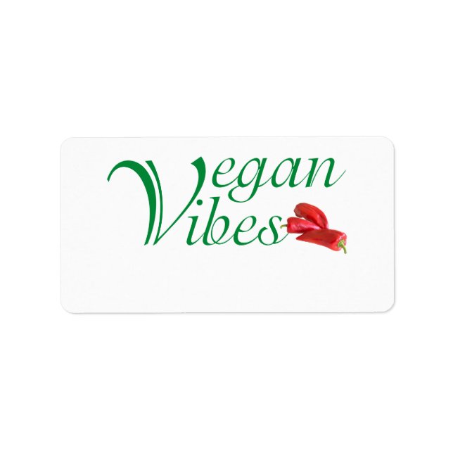 Vegane Vibes Adressaufkleber (Vorne)