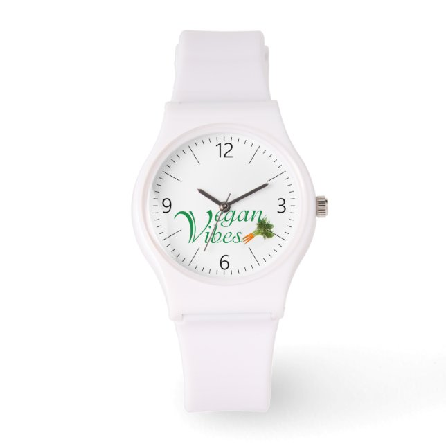 Vegane Vibes Armbanduhr (Vorderseite)