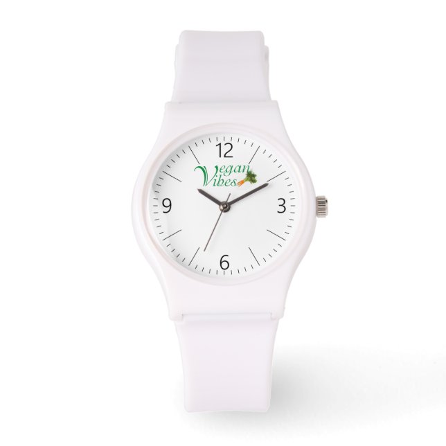 Vegane Vibes Armbanduhr (Vorderseite)