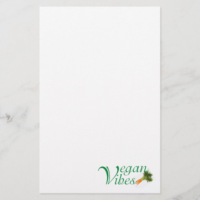 Vegane Vibes Briefpapier (Vorderseite)