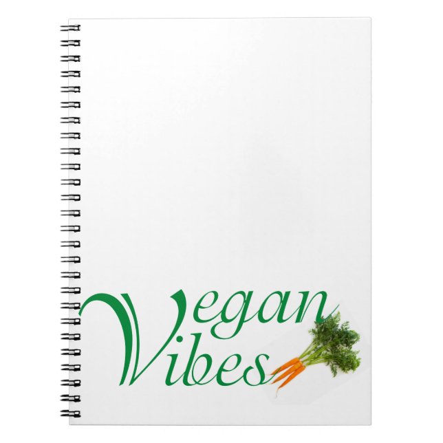 Vegane Vibes Notizblock (Vorderseite)