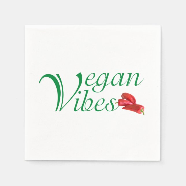 Vegane Vibes Serviette (Vorderseite)