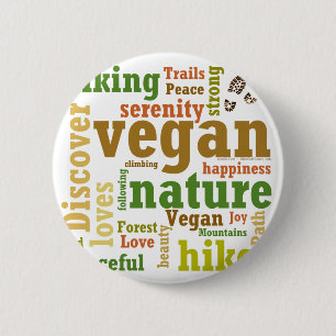 Vegane Wanderung Word Cloud Button