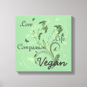 Vegane Wandkunst Leinwanddruck