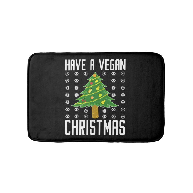 vegane Weihnachten Badematte (Vorderseite)