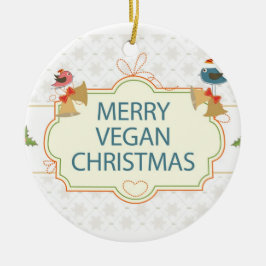 Vegane Weihnachten Keramik Ornament