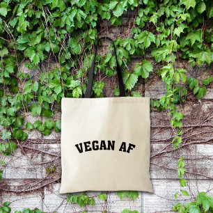 Veganer AF, Minimalistische Buchstaben Tragetasche