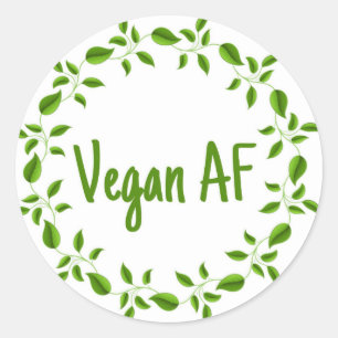Veganer AF, veganer Aufkleber, Vaganism Vegetarier Runder Aufkleber