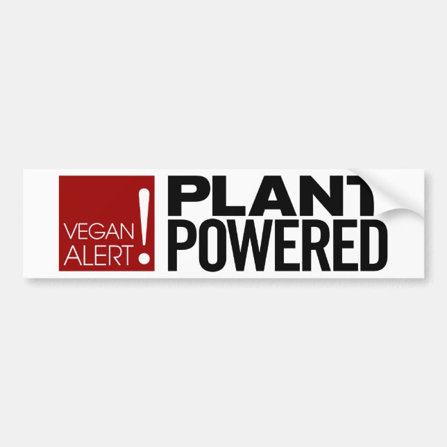 Veganer Alarm! Pflanze angetriebener Autoaufkleber (Vorne)