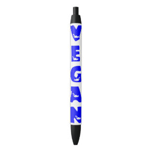 Veganer blauer Fisch-Logo-Stift Kugelschreiber