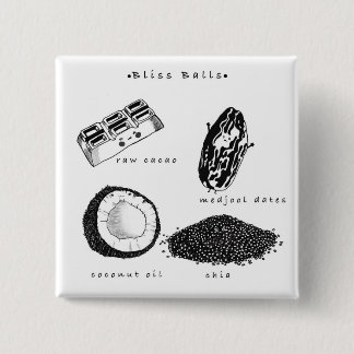 Veganer Blißball-Rezeptknopf Button