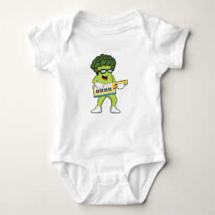 Veganer Broccoli bei Gitarre Baby Strampler