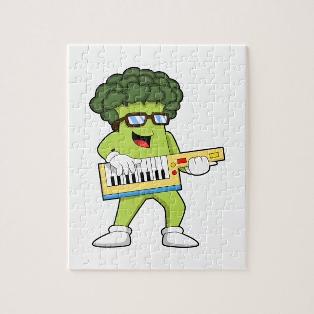 Veganer Broccoli bei Gitarre Puzzle (Vertikal)