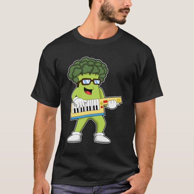 Veganer Broccoli bei Gitarre T-Shirt (Vorderseite)