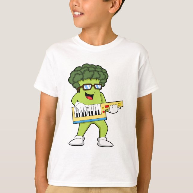 Veganer Broccoli bei Gitarre T-Shirt (Vorderseite)