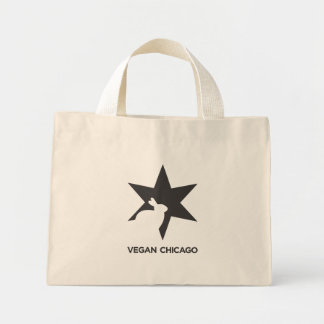 Veganer Chicago Standard Black & White Mini Stoffbeutel