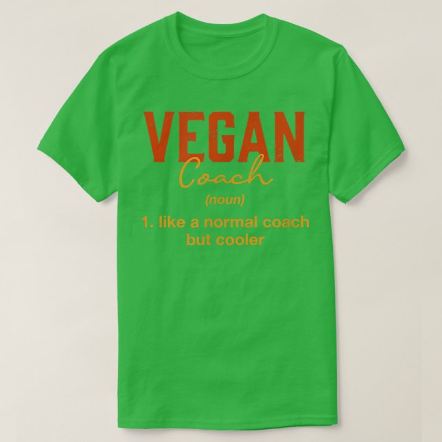Veganer Coach Definition Witzige Pflanze T-Shirt (Design vorne)