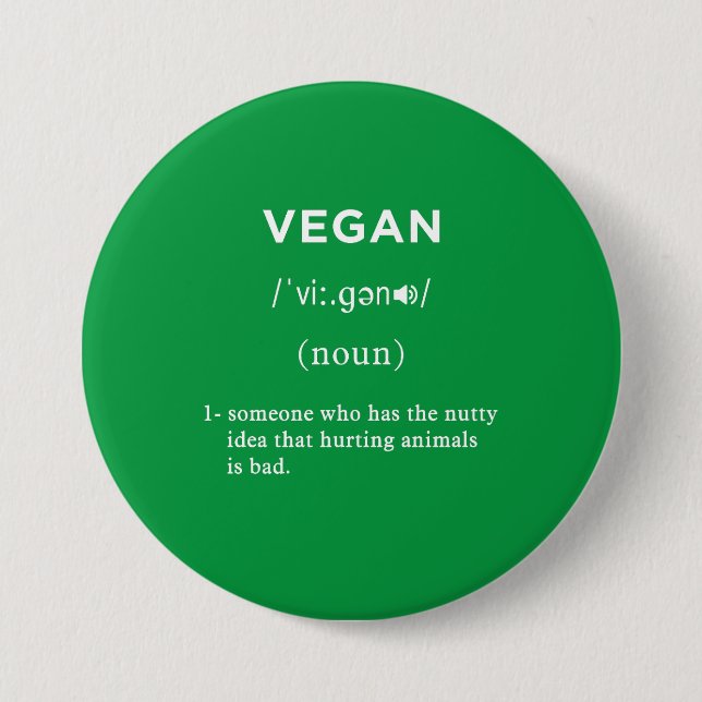 veganer Definitionsgrüner Kreis Button (Vorderseite)