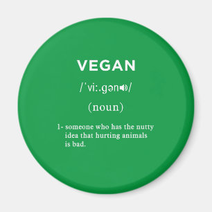 veganer Definitionsgrüner Kreis Magnet