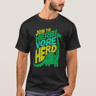 Veganer Dinosaurier in der Herbivore Herd Vegetari T-Shirt