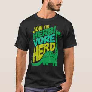 Veganer Dinosaurier in der Herbivore Herd Vegetari T-Shirt