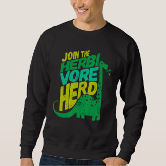 Veganer Dinosaurier schließt sich der Pflanzenfres Sweatshirt