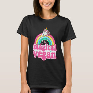 Veganer Einhorn Gemüse Regenbogen Wfpb Absolut Veg T-Shirt