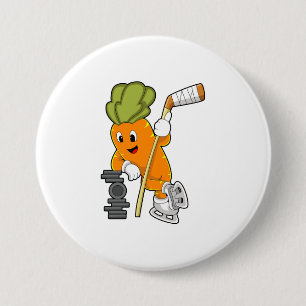 Veganer Eishockey Eishockeyschläger Button