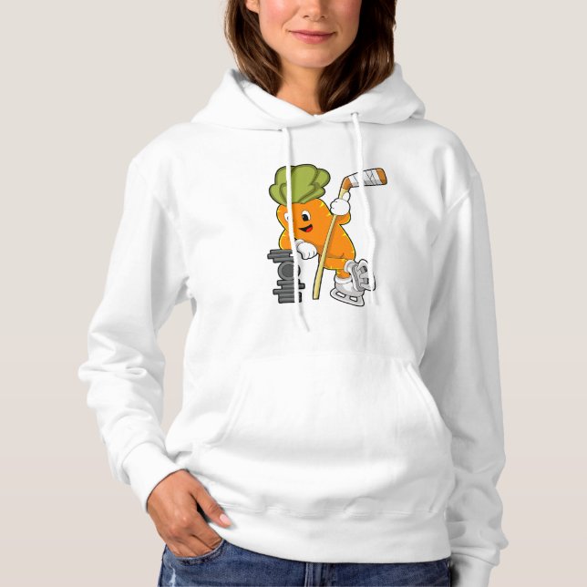 Veganer Eishockey-Eishockeystick Hoodie (Vorderseite)