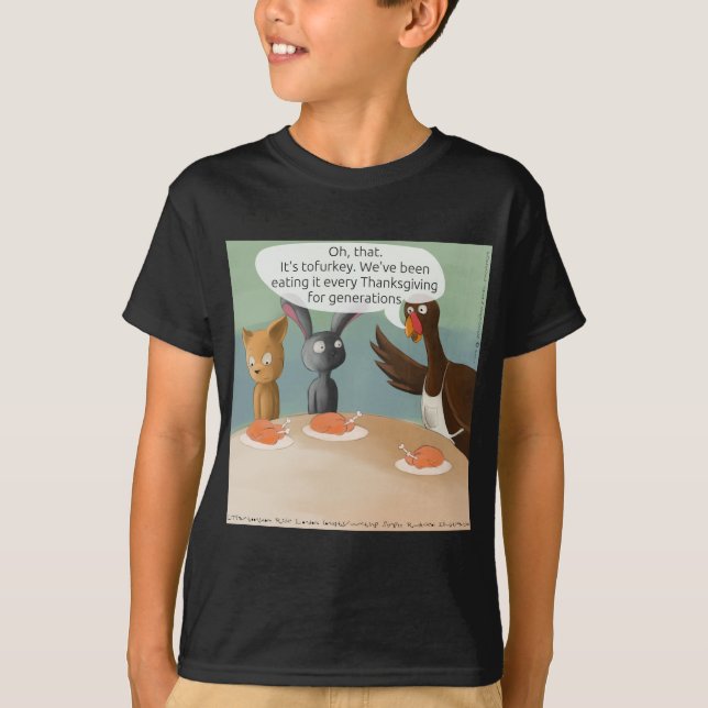 Veganer Erntedank Funny T-Shirt (Vorderseite)
