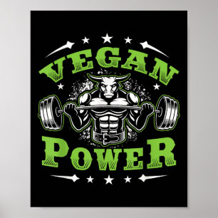 Veganer Fitness-Workout Ich bin Vegan Wer Poster