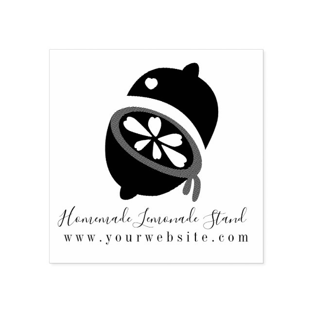 Veganer Garten Lemon Lemonade Stand Gummistempel (Prägung)