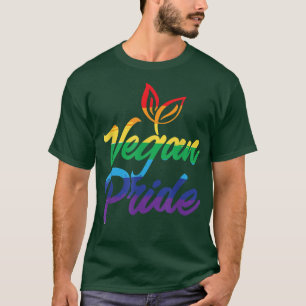 Veganer Gay Lesbian LGBT Flag Vegetarisch T-Shirt
